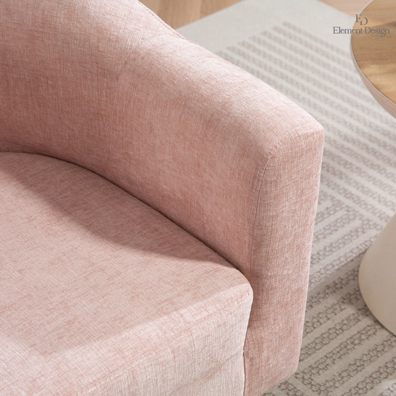 POLTRONA 70X60X77CM PARA DORMITORIO APARTAMENTO OFICINA ROSA - 5