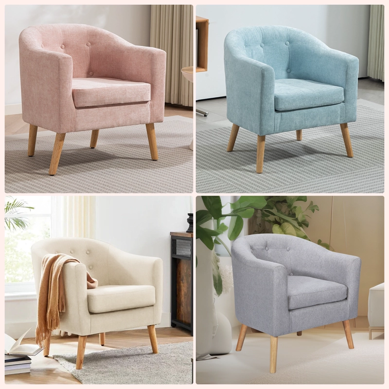 POLTRONA 70X60X77CM PARA DORMITORIO APARTAMENTO OFICINA ROSA - 6