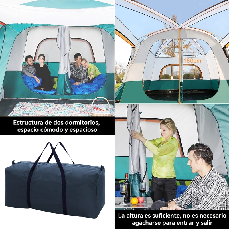 CARPA 10 PERSONAS CON DOBLE CAPA GRAN ESPACIO 3,05X4,2X2,1M - 3