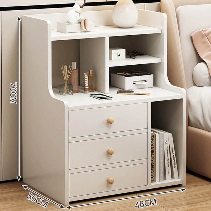 VELADOR 3 NIVELES CON CAJONES, COLOR BLANCO, 50X30X70 CM - 8
