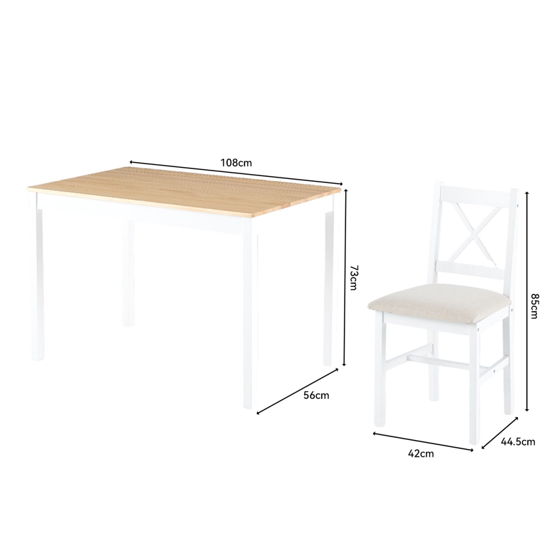 JUEGO DE COMEDOR 4 SILLAS MESA RECTANGULAR MODERNO 108X73X56CM - 9