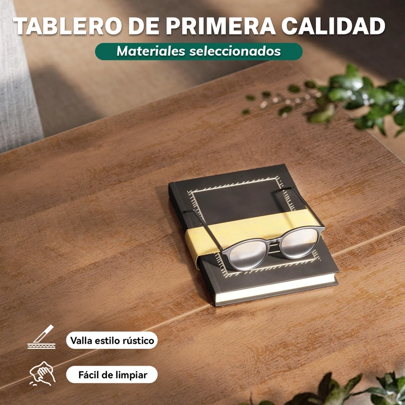 MESA DE CENTRO PARA SALA MINIMALISTAS MDF RECTANGULAR 80X80X46CM - 7