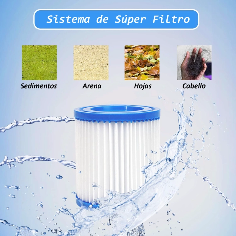 BOMBA DE AGUA PARA PISCINA CON FILTRO 3028 L/H - 4
