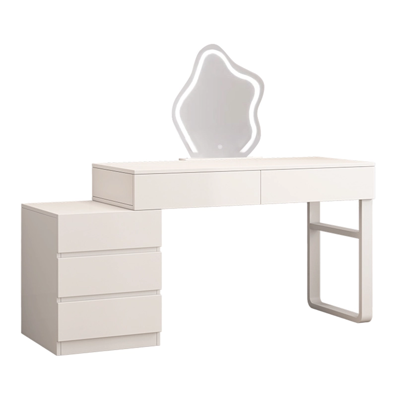 TOCADOR ESPEJO CON LUZ (100-130) X 40 X 75CM BLANCO - 1