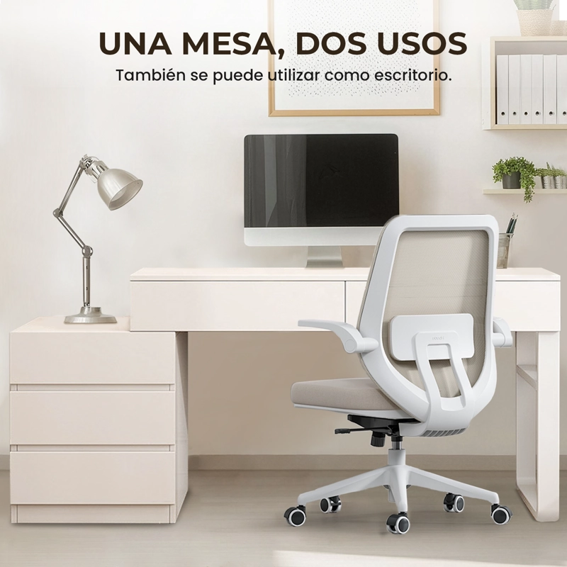 TOCADOR ESPEJO CON LUZ (100-130) X 40 X 75CM BLANCO - 4