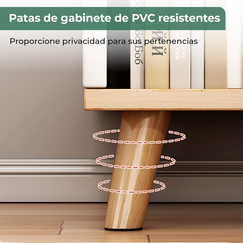 VELADOR 2 NIVELES CON CAJONES, COLOR BLANCO/OAK, 40X30X53 CM - 5