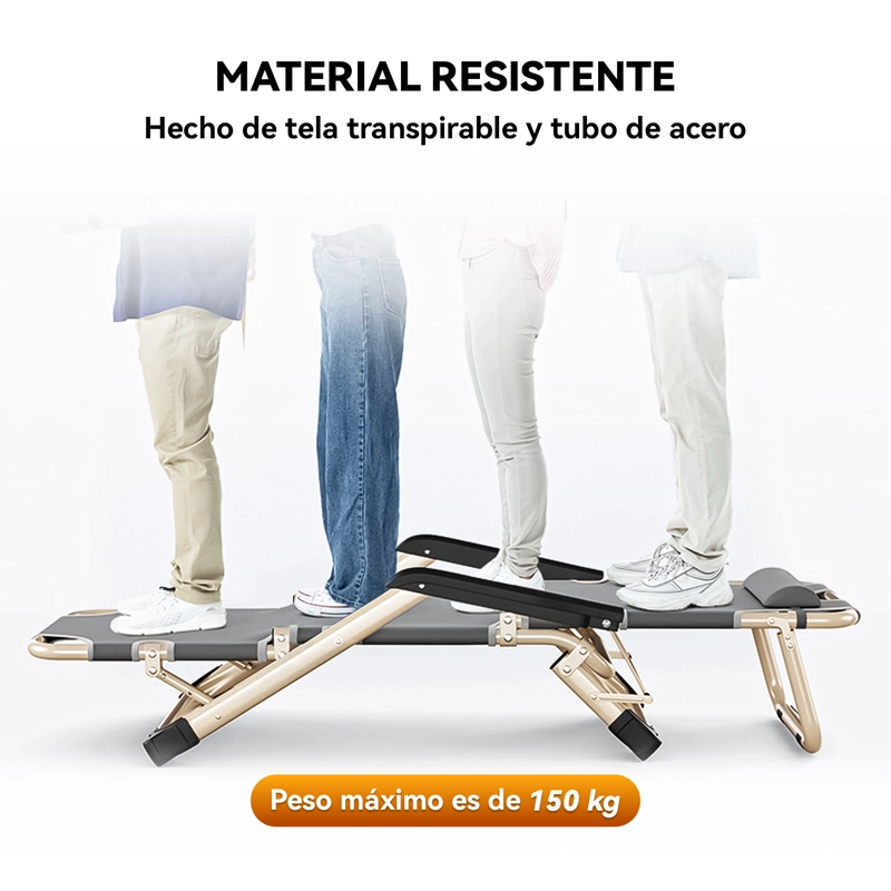 SILLA REPOSERA PLEGABLE CON ACOLCHADA DESMONTABLE PARA JARDIN PLAYA - 6