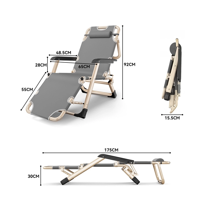 SILLA REPOSERA PLEGABLE CON ACOLCHADA DESMONTABLE PARA JARDIN PLAYA - 7