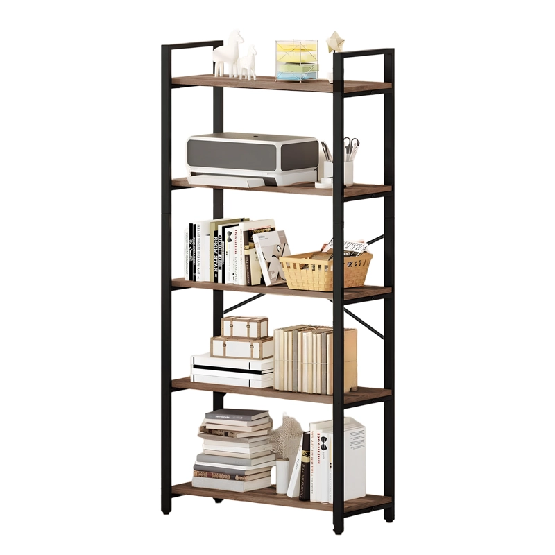 ESTANTE DE 5 REPISAS MULTIUSO 152X72X33CMS MARRON - 1