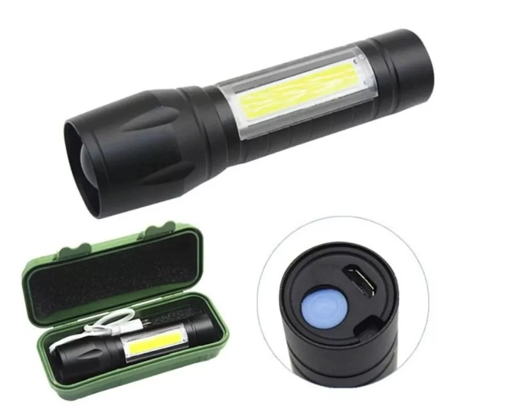 LINTERNA MINI RECARGABLE OEM TACTICA USB LARGA DISTANCIA - 2