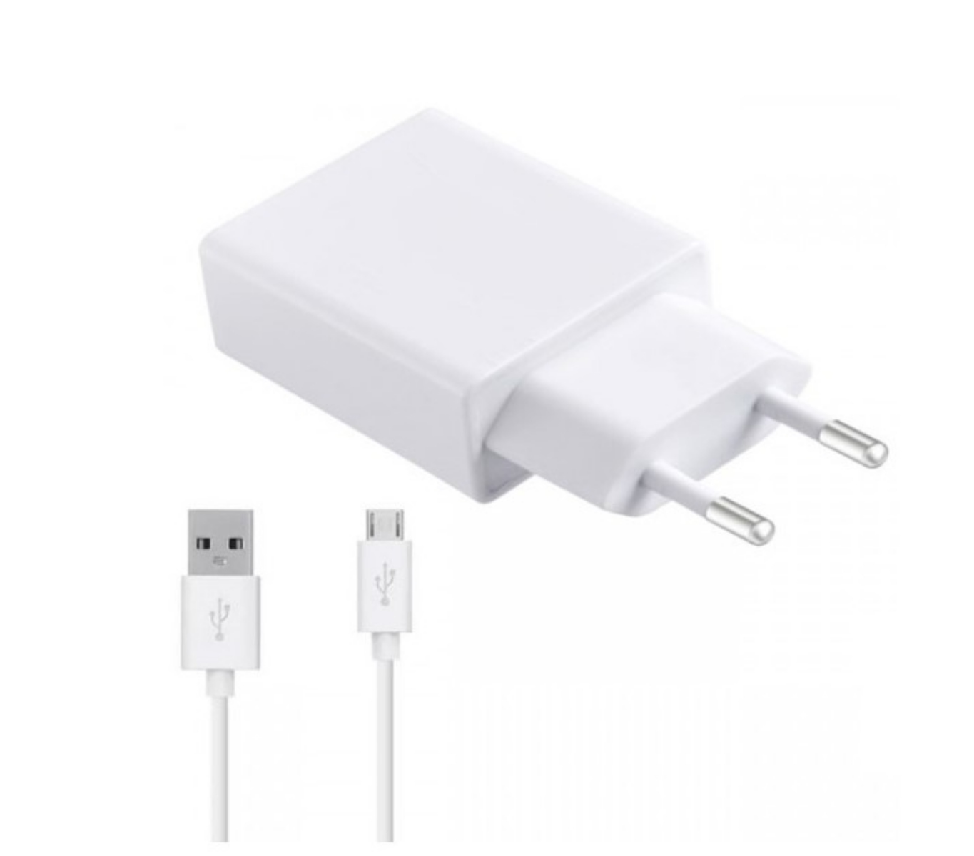 CARGADOR CON CABLE CONEXIÓN MICRO USB COMPATIBLE ANDROID - 1