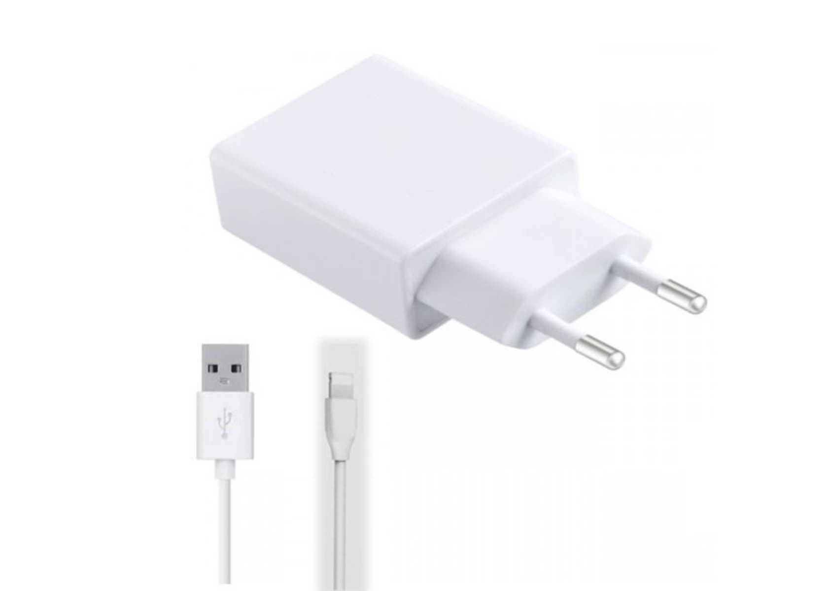 CARGADOR CON CABLE CONEXIÓN LIGHTNING - 1