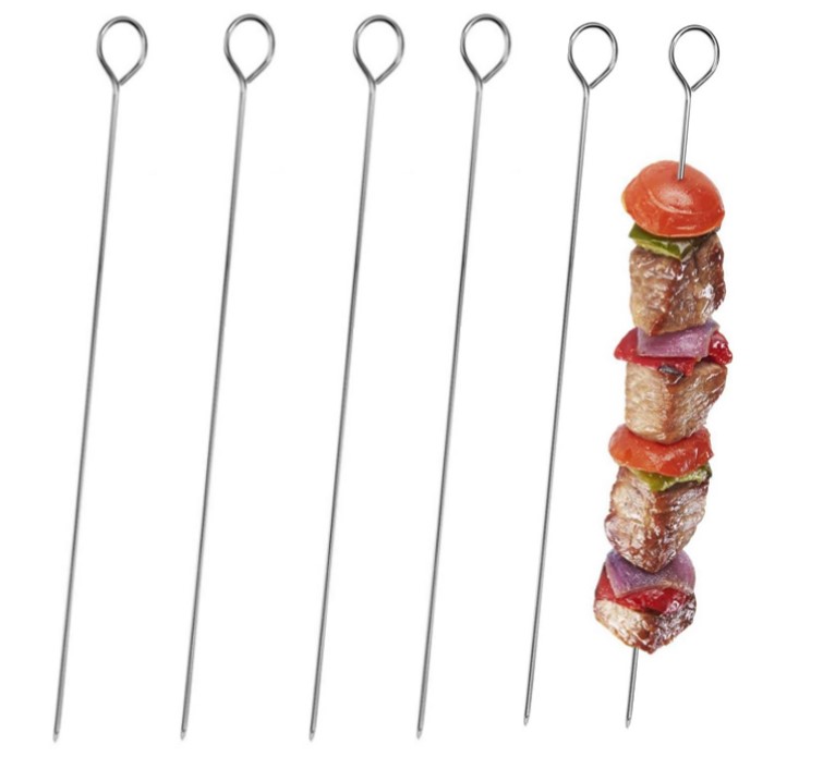 SET 6 BROCHETA AGUJA BARBACOA 50CM - 1