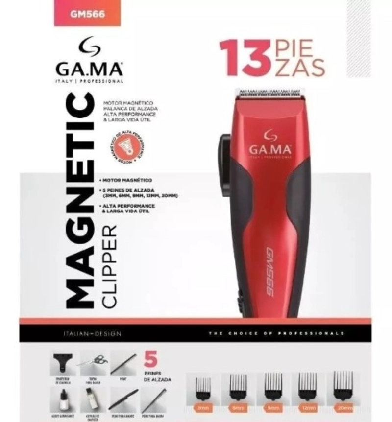 MAQUINA CORTA PELO CLIPPER GM 566 13 PIEZAS GAMA - 4