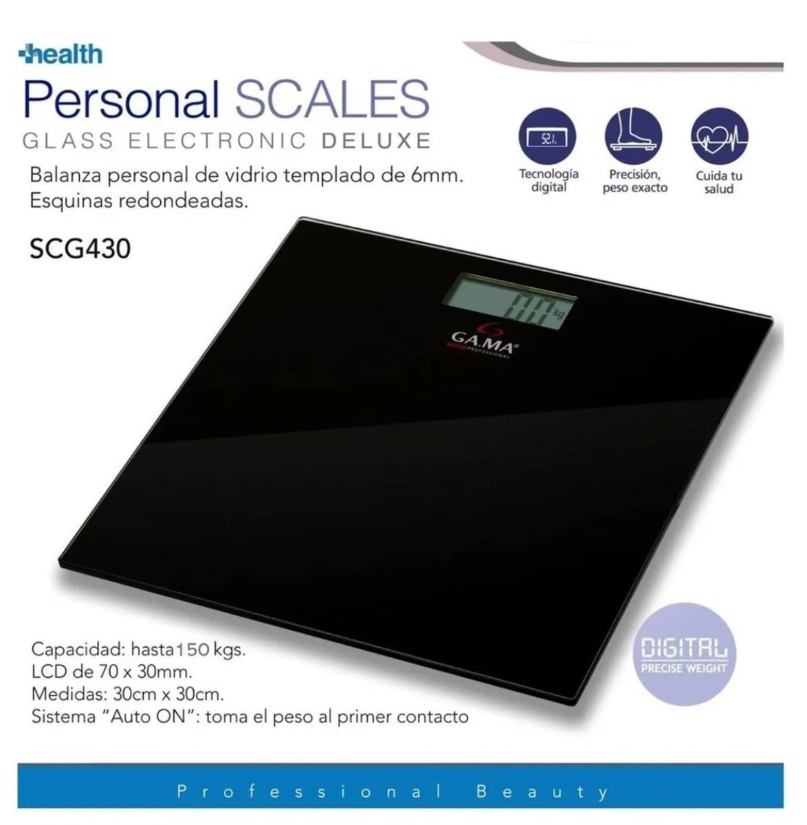 BALANZA GAMA PESO BALANZA DIGITAL SCG 430 NEGRO - 2