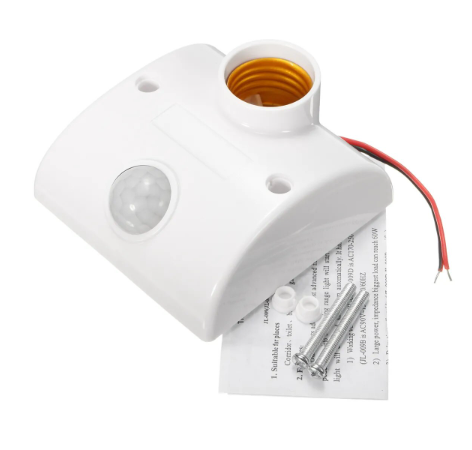 BASE OEM DE LAMPARA SENSOR DE MOVIMIENTO DE INFRARROJOS E27 - 1