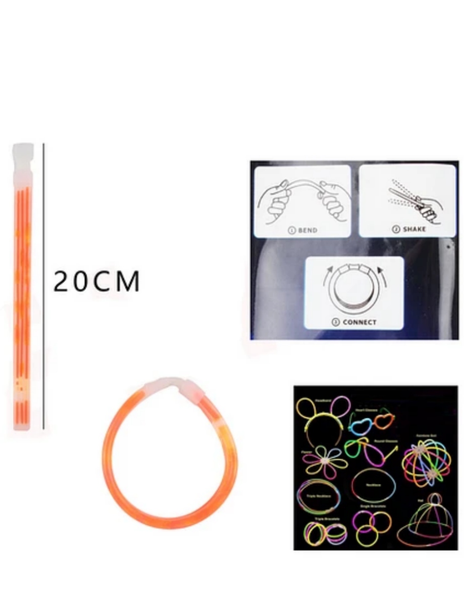 PULSERA FLUORESCENTE 20CM FIESTA OSCURIDAD MATRIMONIO - 2