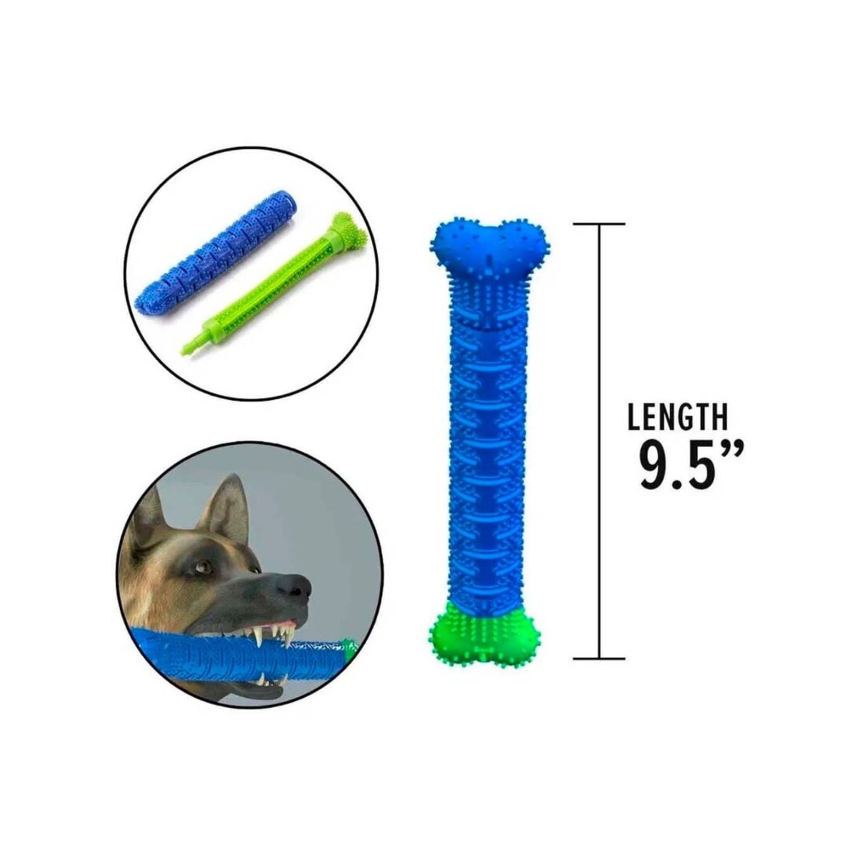 JUEGUTE LIMPIADOR DE DIENTES PARA PERROS DE GOMA - 2