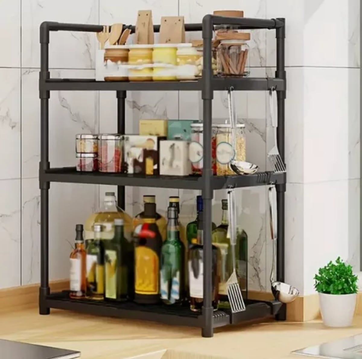 ORGANIZADOR RACK COCINA 3 NIVELES ESPECIAS MULTIFUNCIONAL - 2