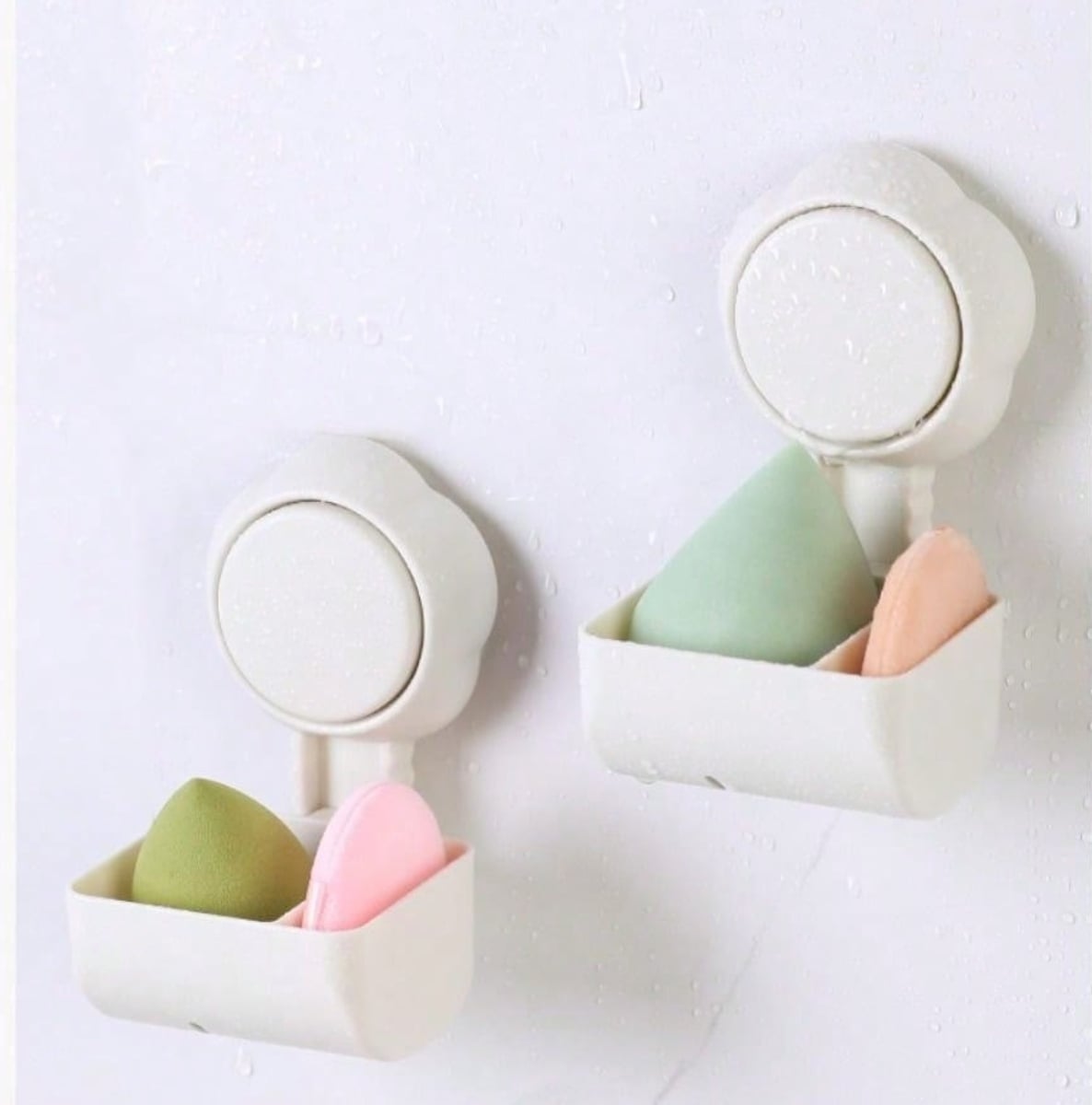 SOPORTE ESPONJAS DE MAQUILLAJE Y ESPONJAS DE POLVO MONTADO EN LA PARED - 1