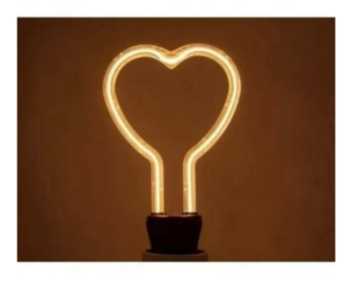 AMPOLLETA LED FIGURAS VINTAGE LAMPARA DECORACION CORAZON - 2