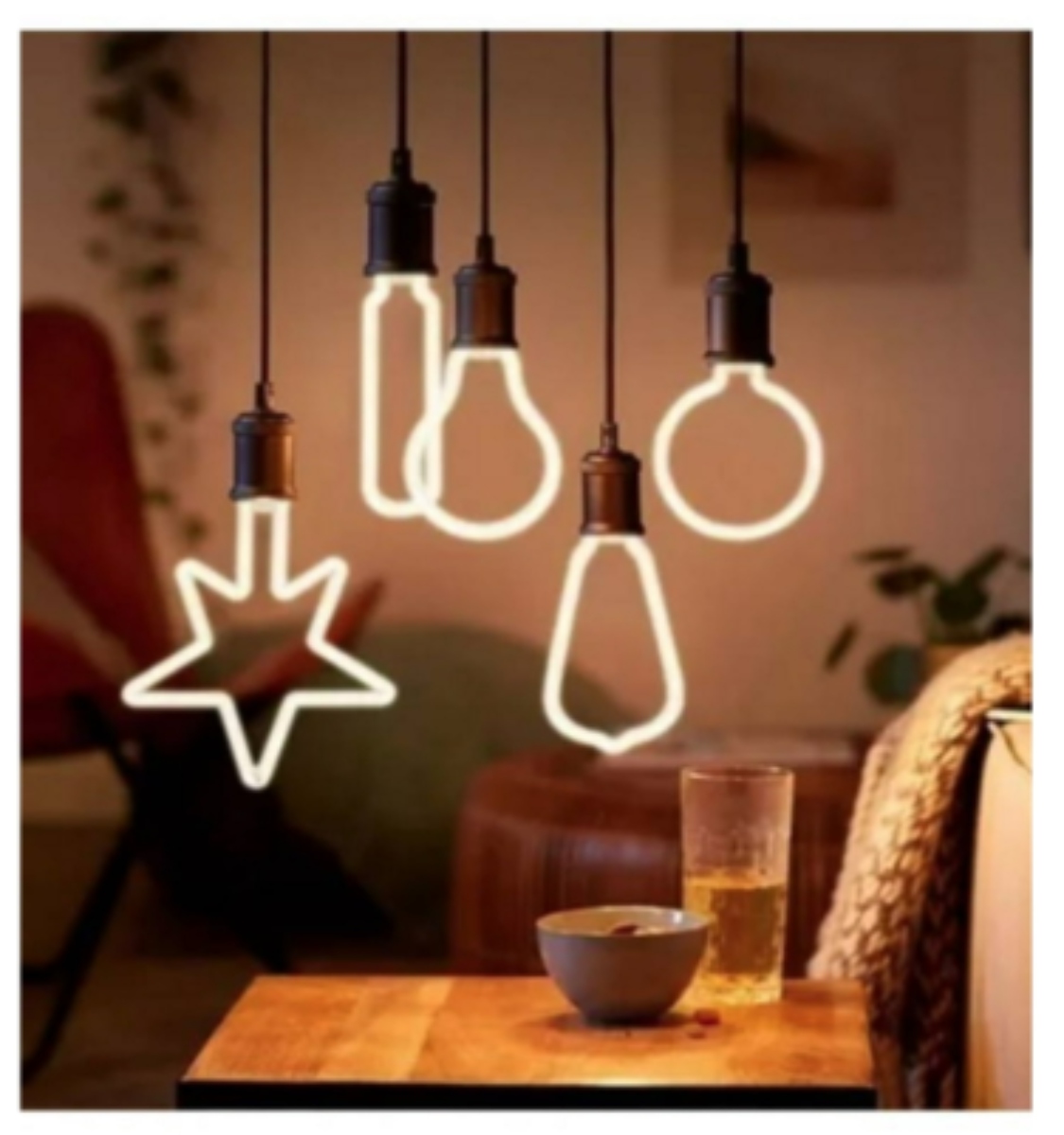 AMPOLLETA LED FIGURAS VINTAGE LAMPARA DECORACION CORAZON - 3