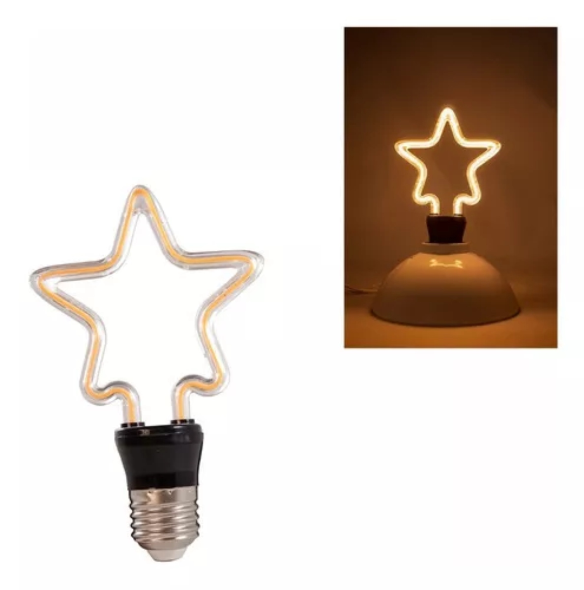 AMPOLLETA LED FIGURAS VINTAGE LAMPARA DECORACION ESTRELLA - 2