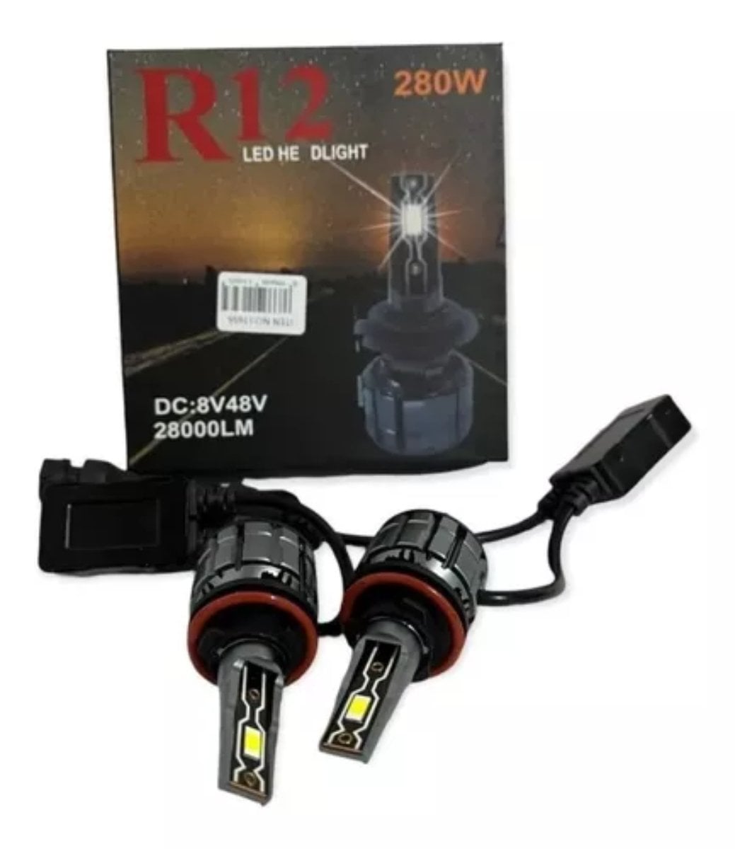 KIT AMPOLLETAS LUCES TURBO LED R12. 280W 28.000 LM H11 - 1
