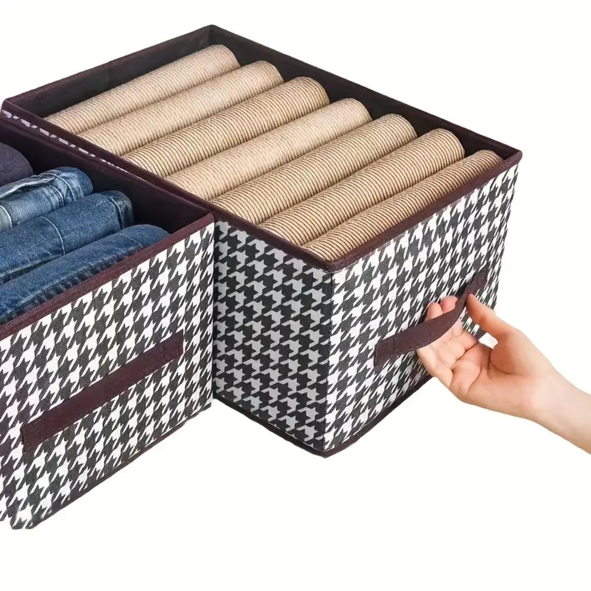 CAJA CESTA DE ALMACENAMIENTO ORGANIZADOR DE ROPA AHORRA ESPACIO - 1