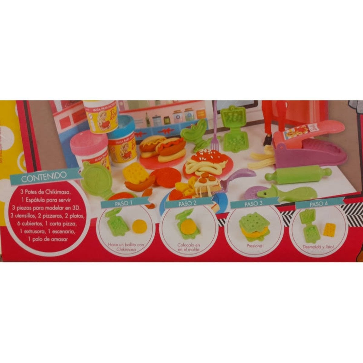 SET MASITAS MOLDEABLES BARBIE PIZZAS Y PASTAS. - 2