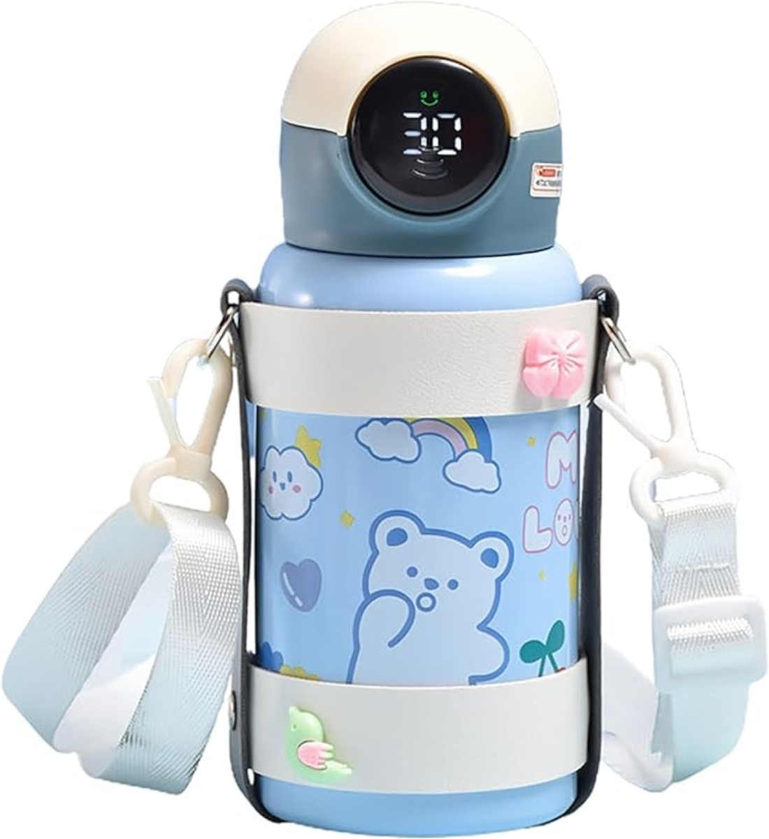 BOTELLA TERMICA 500 ML CON VISULIZACION DE TEMPERATURA DISEÑOS ANIMADOS - 1