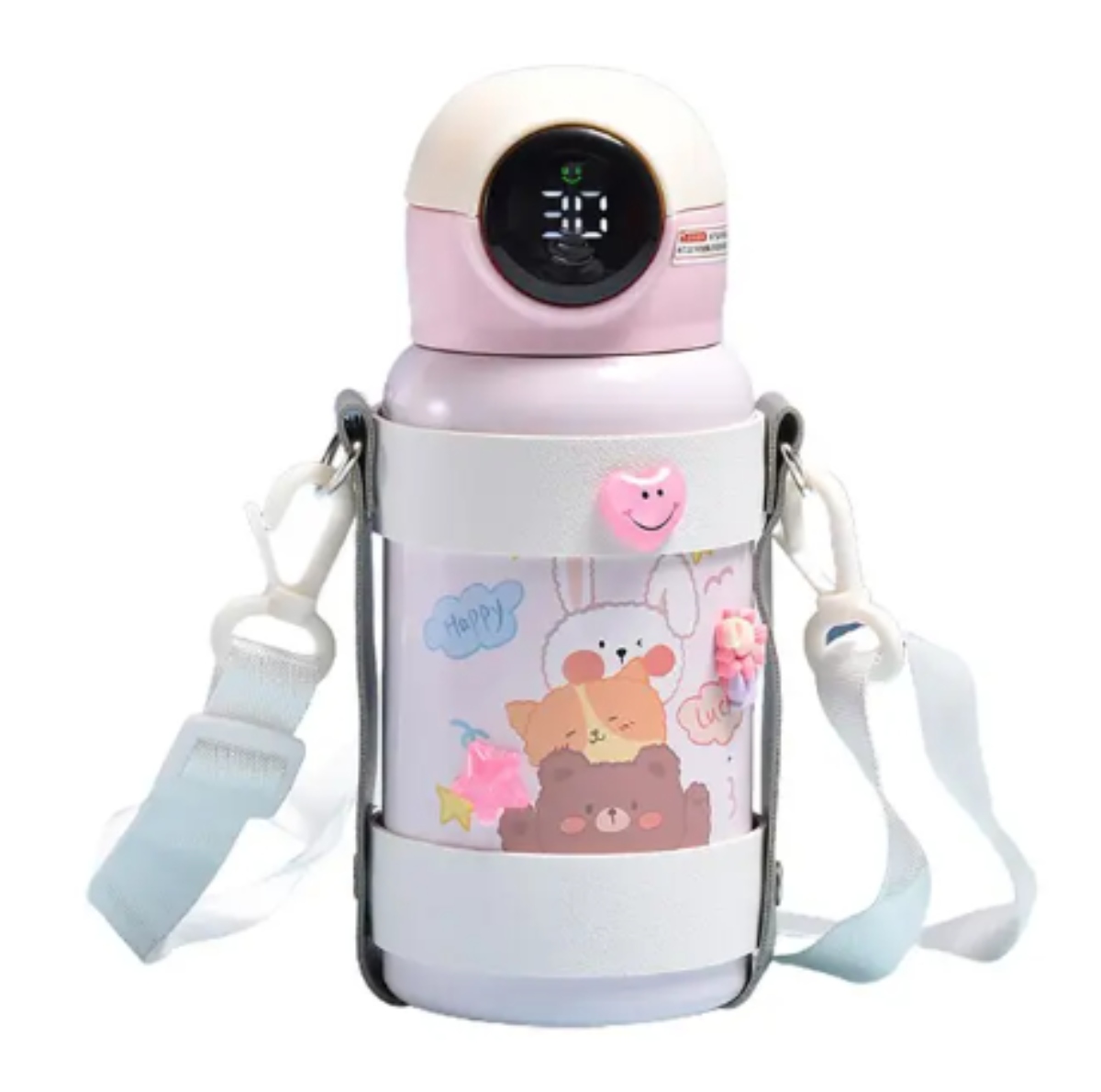 BOTELLA TERMICA 500 ML CON VISULIZACION DE TEMPERATURA DISEÑOS ANIMADOS - 1