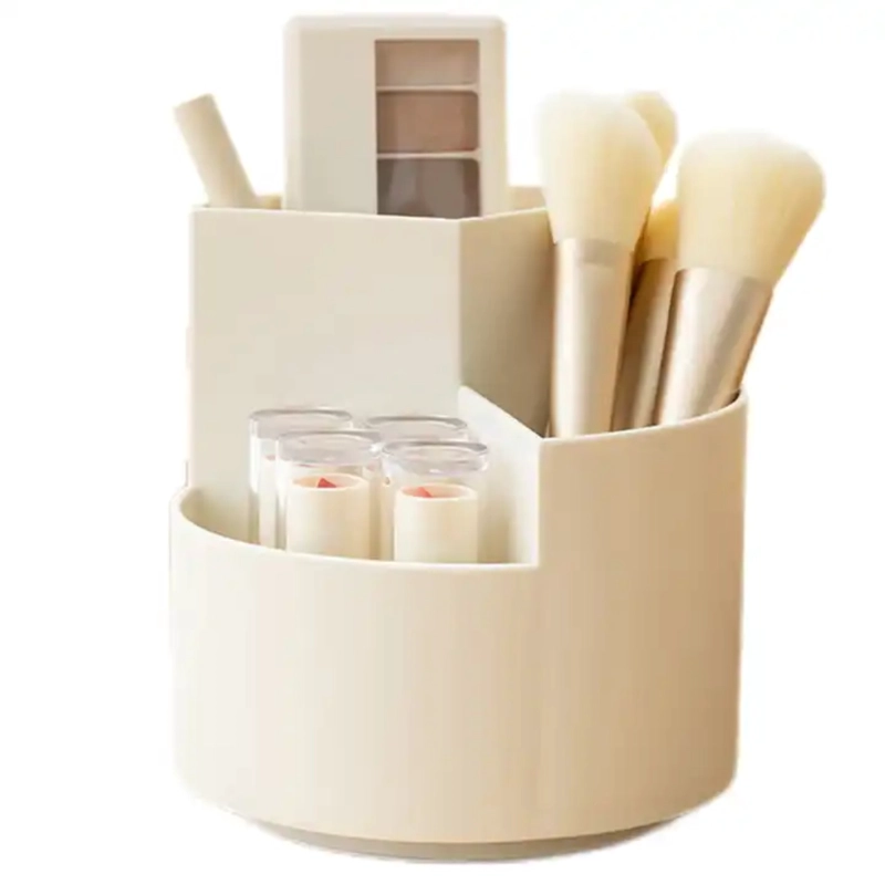 CAJA ORGANIZADOR GIRATORIO DE ESCRITORIO, MAQUILLAJE, ESTANTE ALMACENAMIENTO - 1