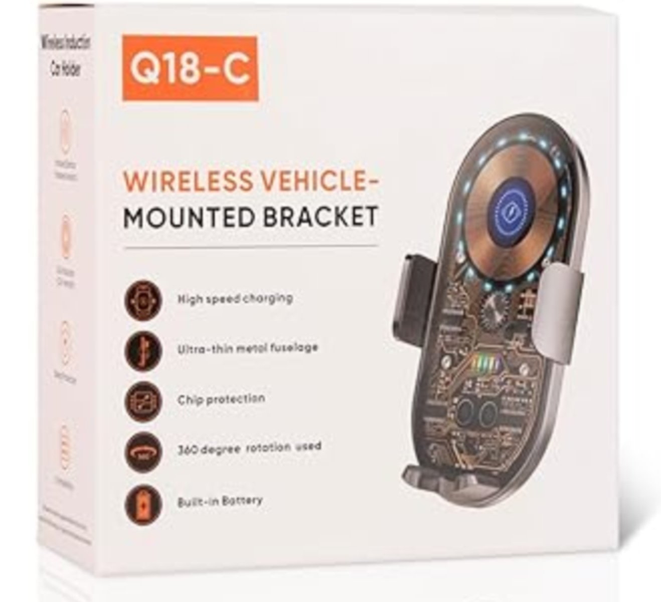 OEM CARGADOR INALÁMBRICO PARA COCHE INTELIGENTE SOPORTE TELÉFONO Q18-C