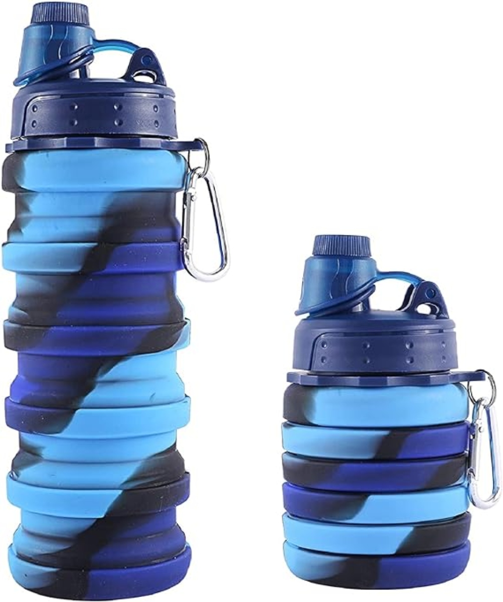 BOTELLA DE AGUA DEPORTIVA DE SILICONA PLEGABLE - 1