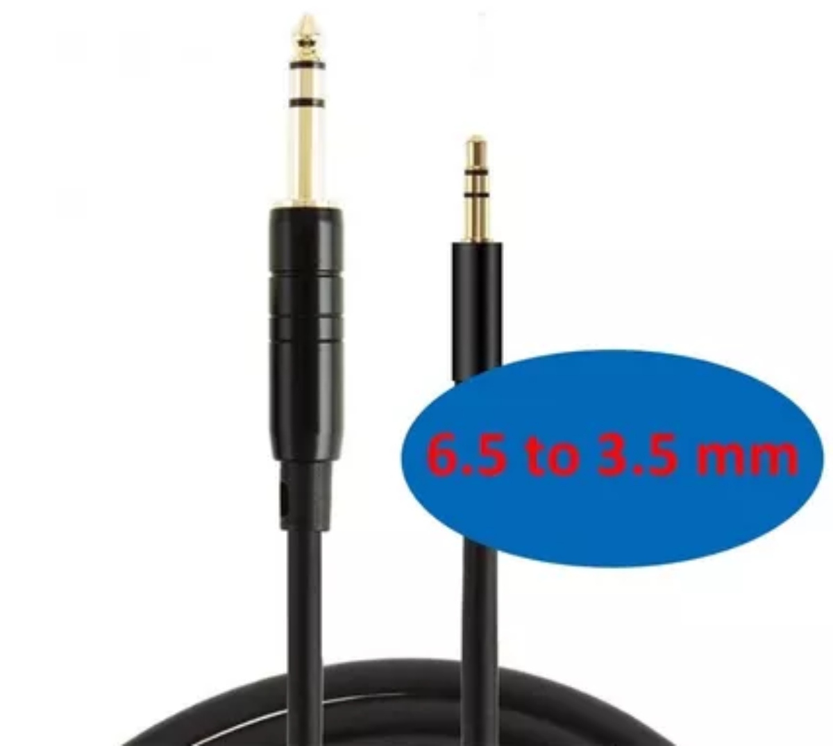 CABLE AUDIO JACK PLUG MACHO 6.3MM A MACHO 3.5MM - 2
