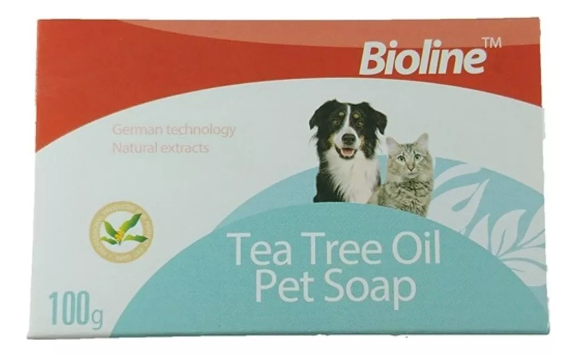 JABON BIOLINE PARA MASCOTAS EN BARRA ACEITE DE ARBOL DE TE - 1