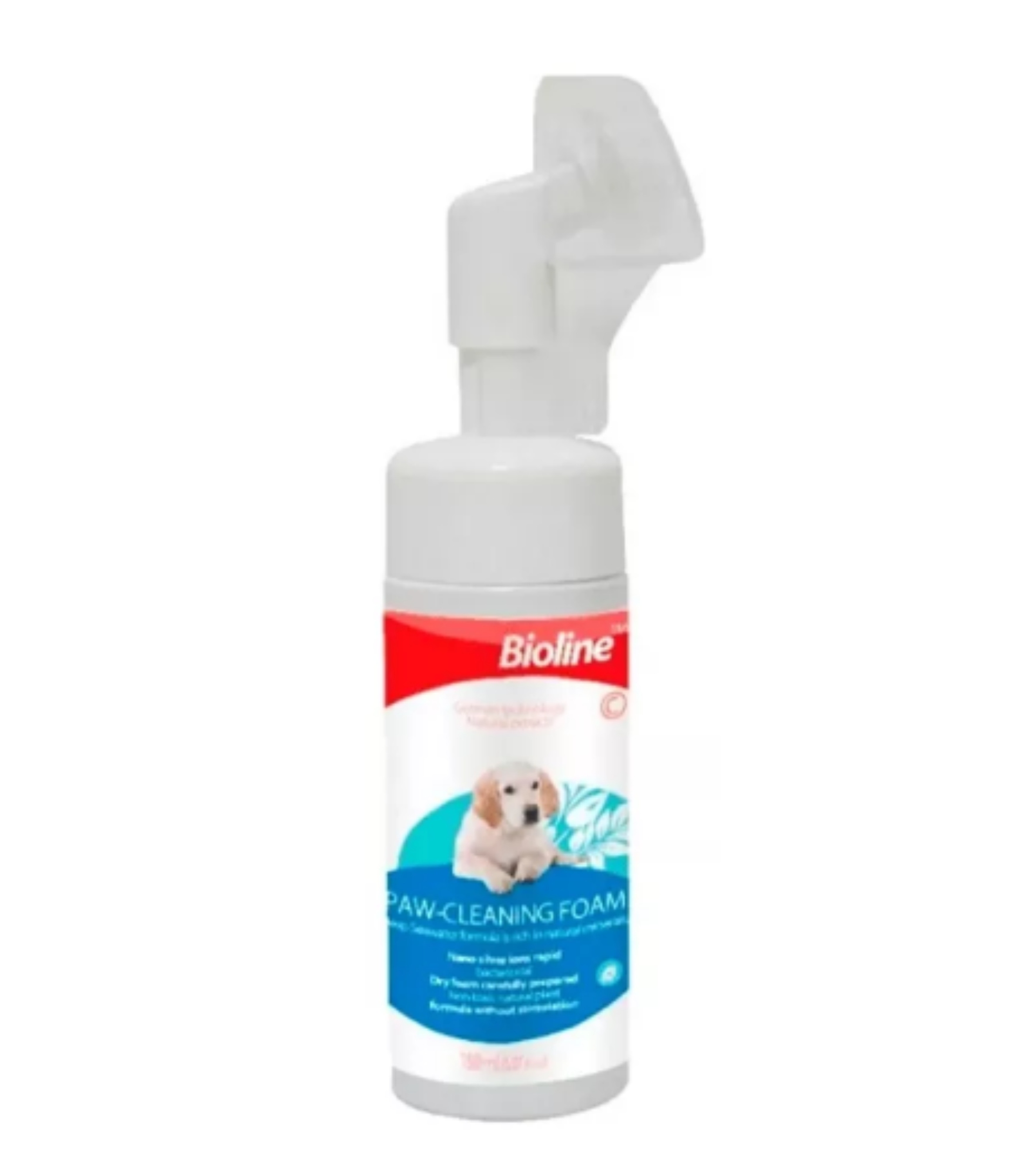 ESPUMA LIMPIA Y CUIDADO DE PATAS PARA PERROS BIOLINE 150ML - 1
