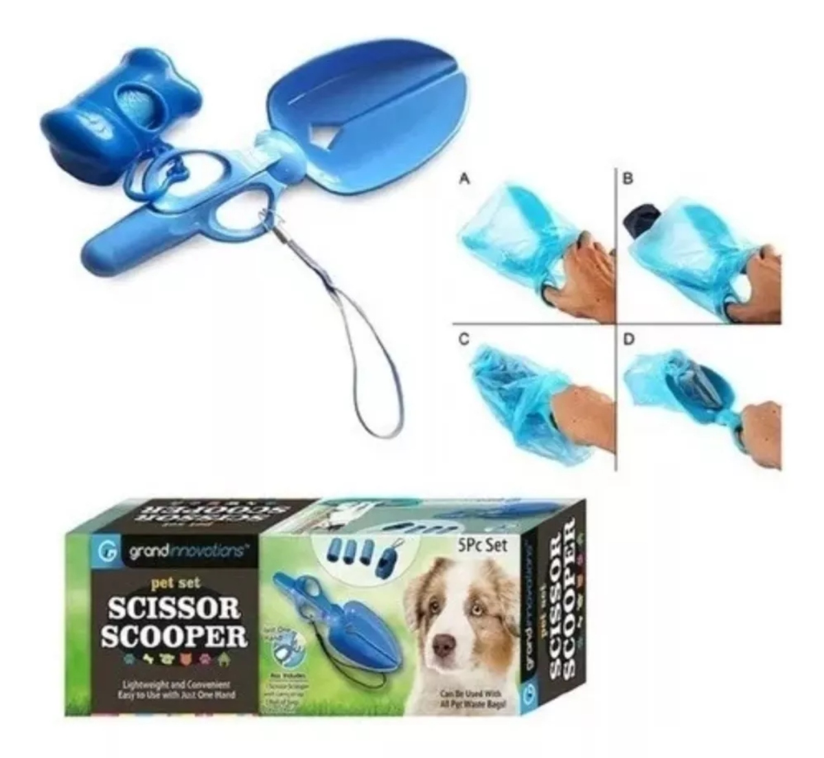 RECOJEDOR DE EXCEMENTO CON DISPENSADOR DE BOLSA PARA MASCOTA - 1