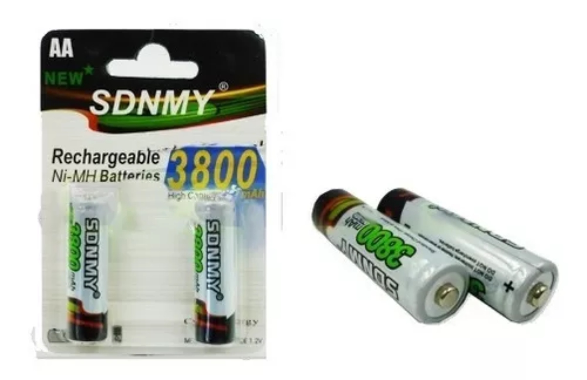SET X 2 PILAS SDNMY AA 1.2V RECARGABLE 3800 MAH - 1