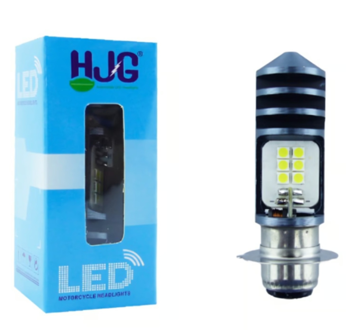 AMPOLLETA PARA MOTO 12 LED HJG P15D LUZ BLANCA 12/24V - 1