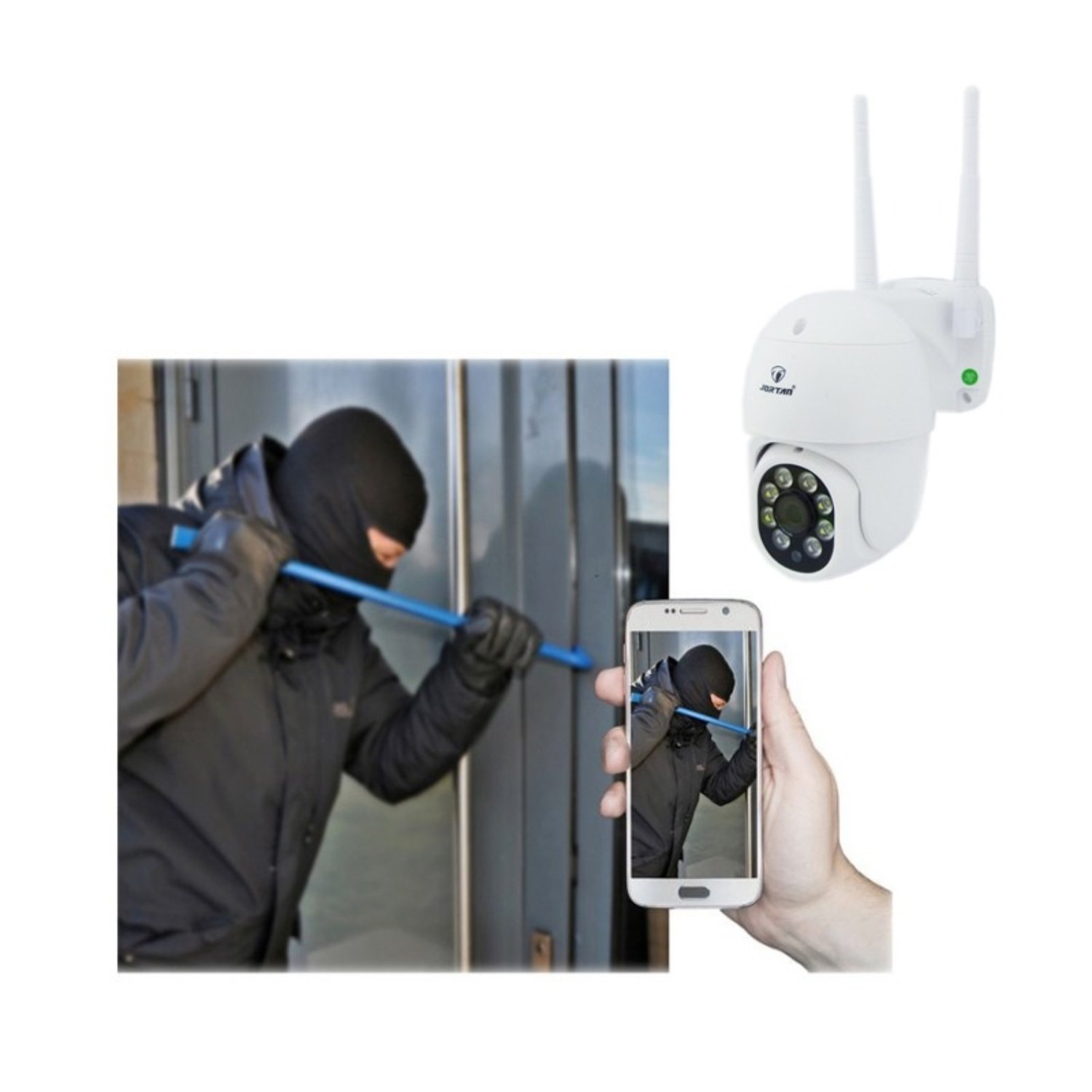 CAMARA VIGILANCIA IP EXTERIOR JORTAN MOD.JT-8170 WIFI-LAN 8 LED - 2