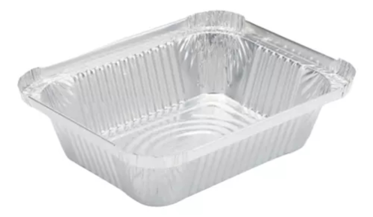 PACK DE 10 BANDEJAS DE ALUMINIO RECTANGULAR 25,3 CM X18,7 CM - 2