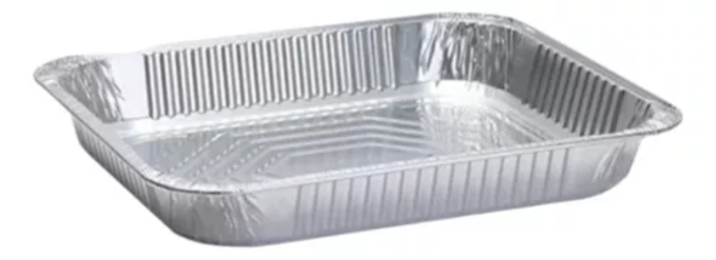 PACK DE 20 BANDEJAS DE ALUMINIO RECTANGULAR 13CM X 10 CM - 2