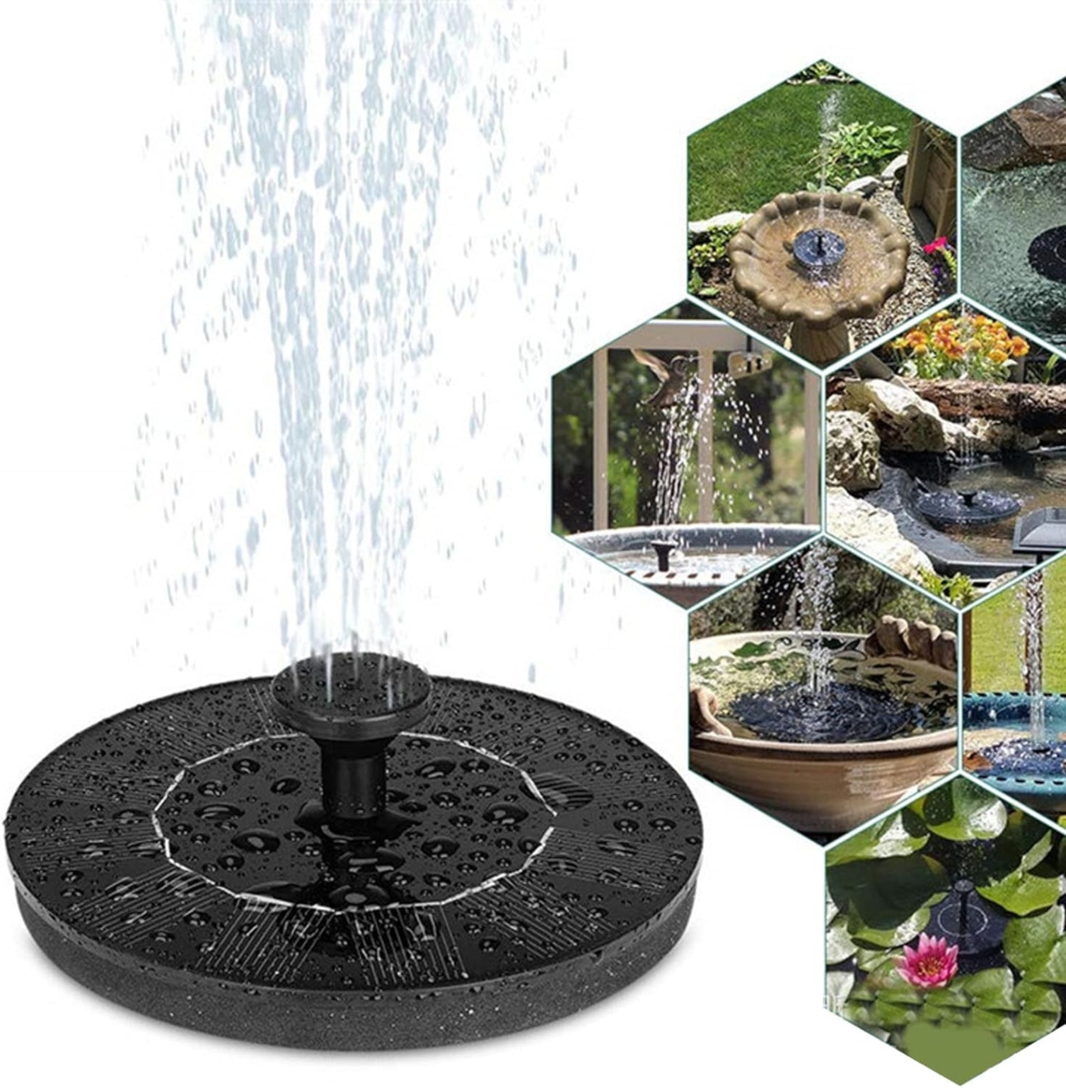 FUENTE OEM AGUA SOLAR PISCINA ESTANQUE CASCADA JARDÍN - 1