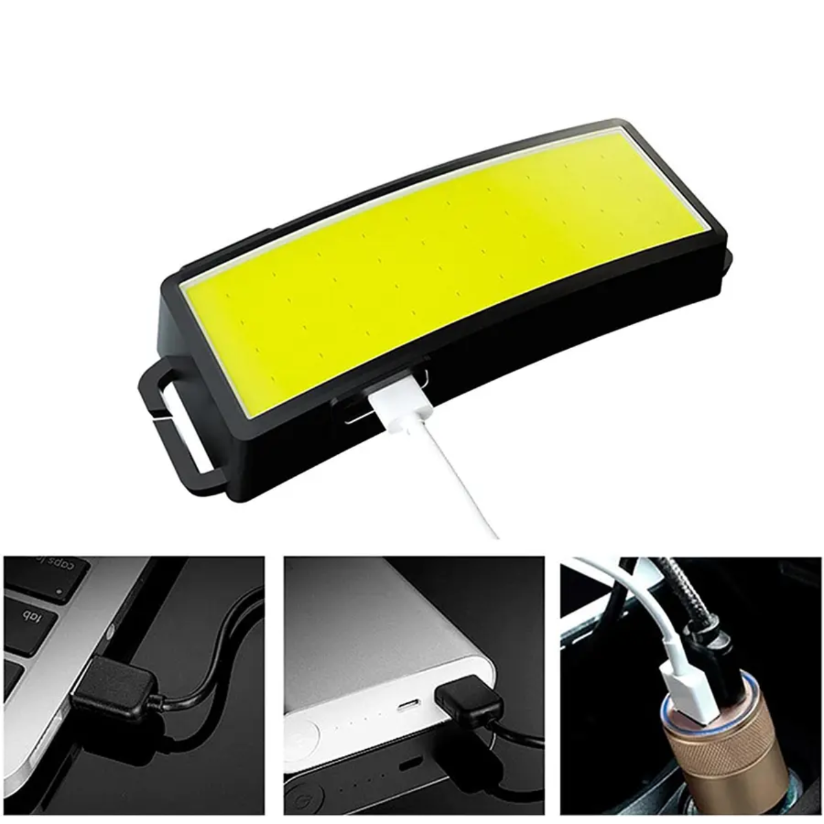 LINTERNA FRONTAL LED COB RECARGABLE USB SUPERBRILLANTE - 3