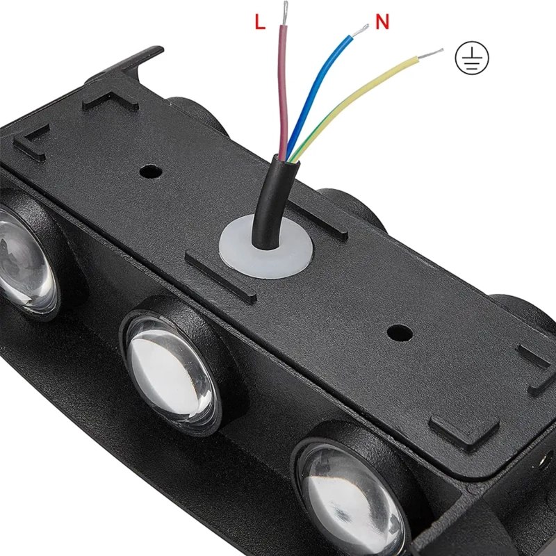 LUZ OEM LED FOCO APLIQUE PARED 6 LEDS EXTERIOR - 5