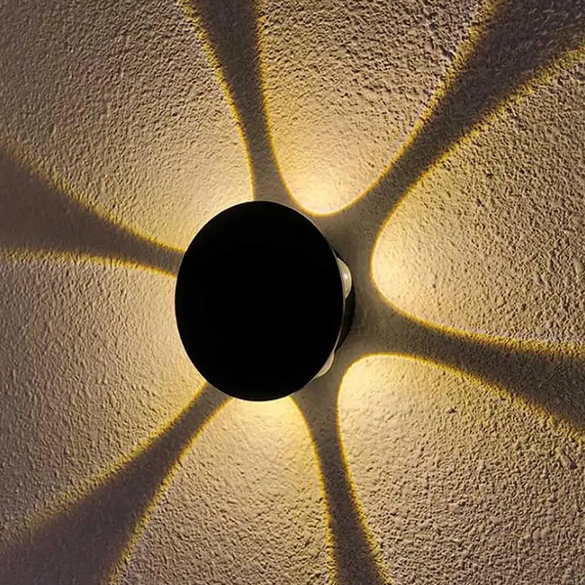 FOCO LED REDONDO EXTERIOR INTERIOR APLIQUE DE PARED 6 LED - 3