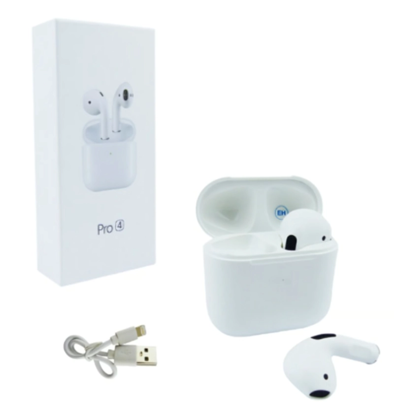 AUDIFONO TRUE WIRELESS BLUETOOTH MOD PRO 4 CABLE IPHONE - 1