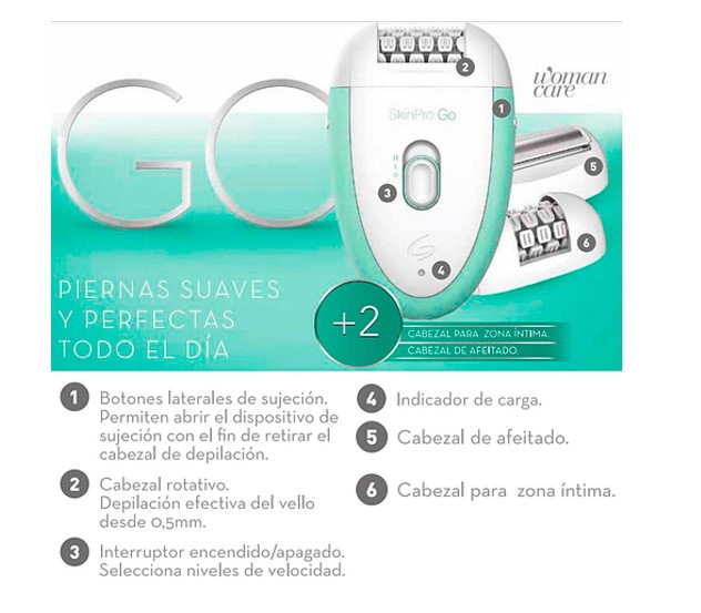 DEPILADORA GAMA SKINPRO GO II VERDE - 3